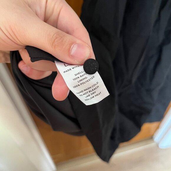 Lulus Commemoration Black Puff Sleeve Cutout Midi Dress Womens Size Medium - Picture 7 of 9